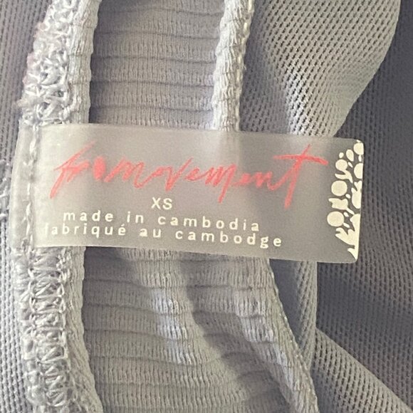 NEW Free People FP Movement Ruffle Me Up Shortsie Romper Halogen Blue XS - Picture 9 of 13